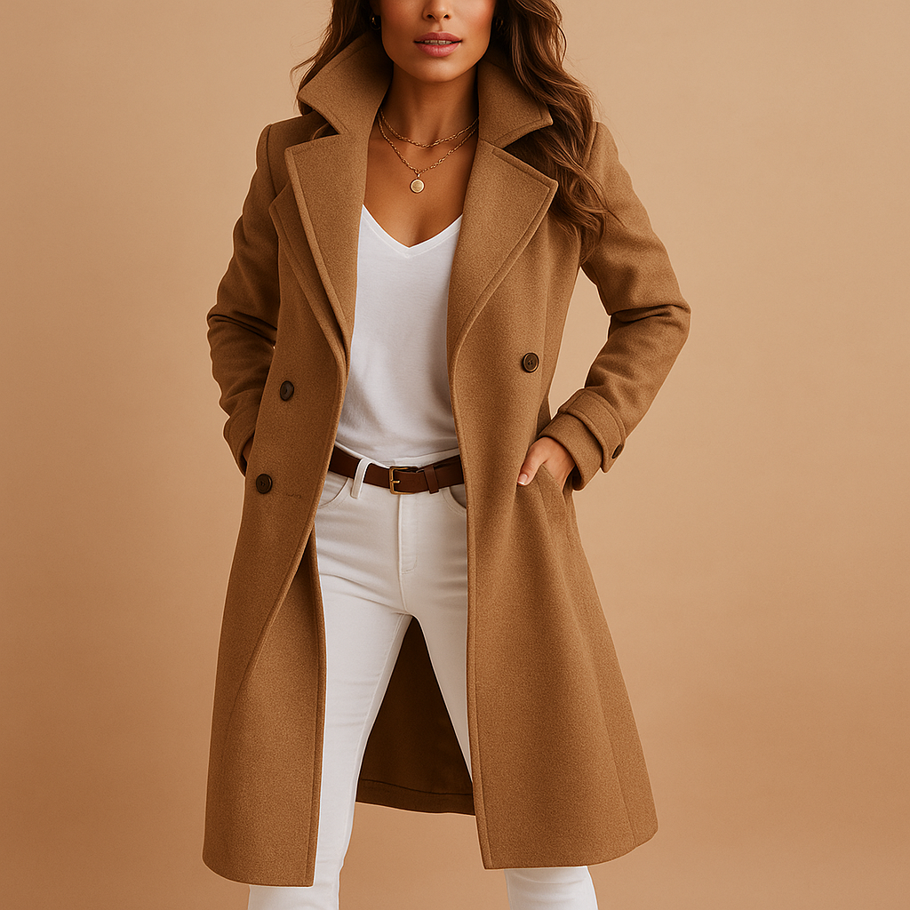 Classic wool everyday winter coat for women | Mary