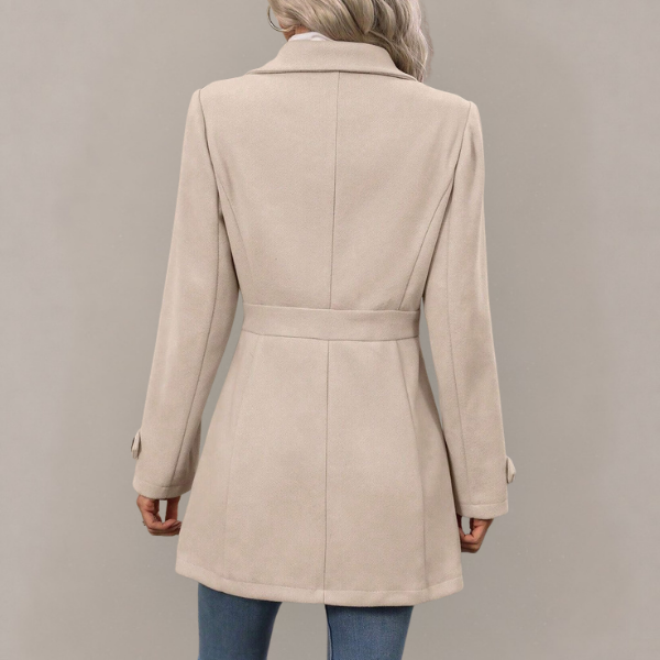 Camille | Women's Belted Tailored Trench Coat with Lapel