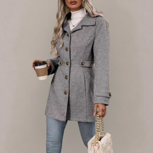Camille | Women's Belted Tailored Trench Coat with Lapel