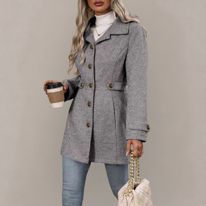 Camille | Women's Belted Tailored Trench Coat with Lapel
