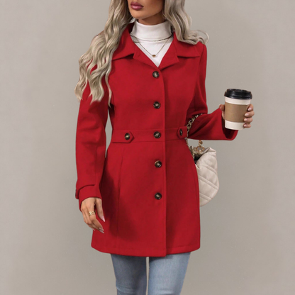Camille | Women's Belted Tailored Trench Coat with Lapel