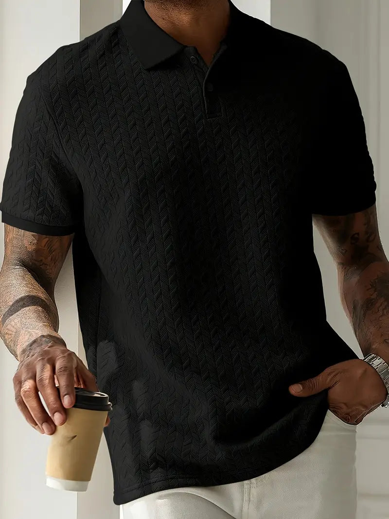 Classic textured everyday polo shirt for men | Ellison