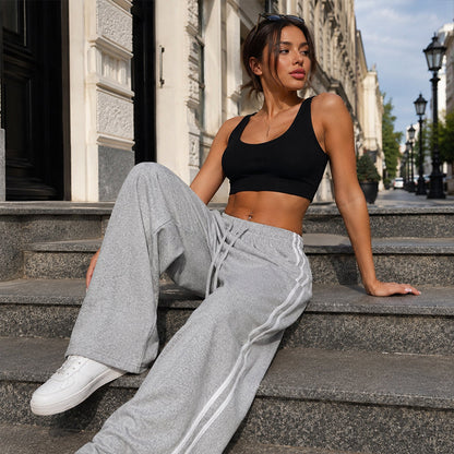 Adorielle | Women's Sporty Stripe Wide Leg Pants