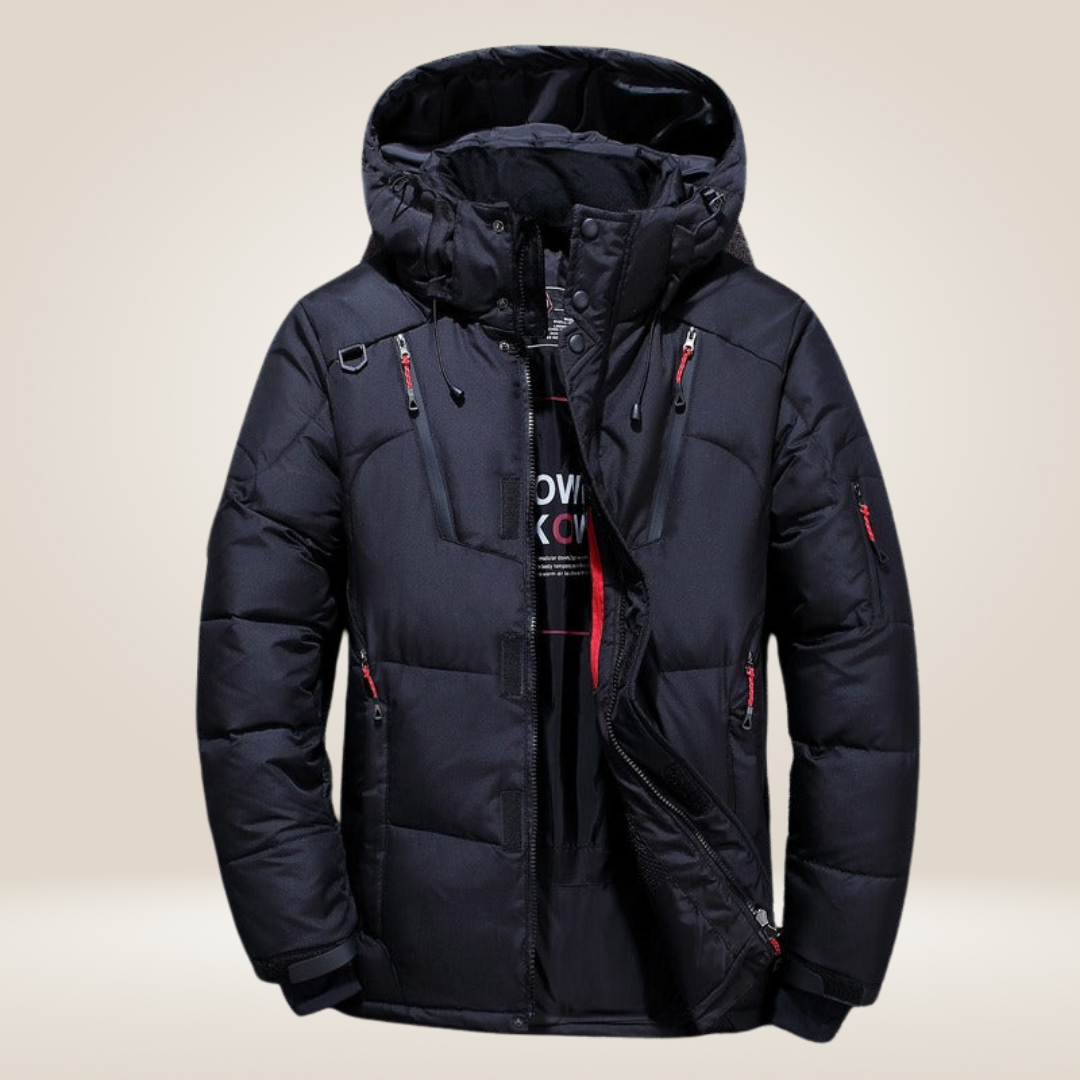 Warm thick fleece-lined winter parka for men | Nordfall