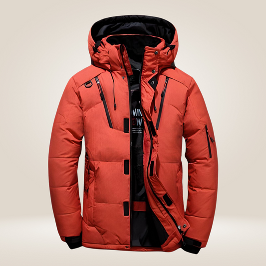 Warm thick fleece-lined winter parka for men | Nordfall