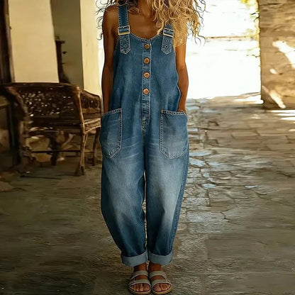 Hadley | Women's Adjustable Wide Leg Denim Overalls
