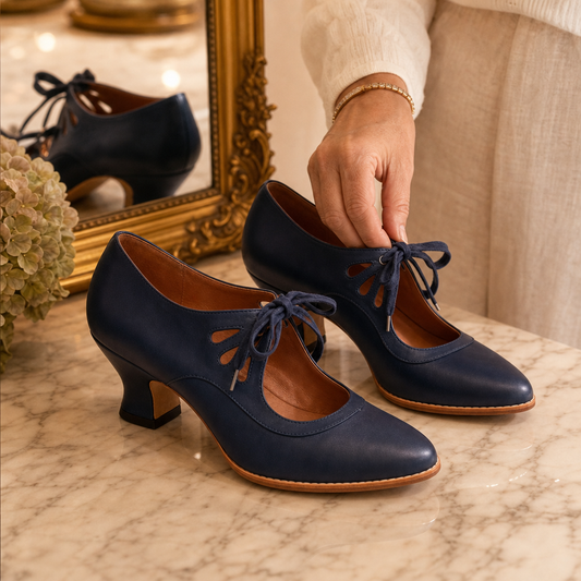 Aurelin | Women's Leather Buckle Strap Mary Jane Pumps