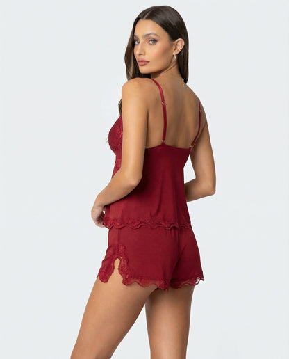 Soft elegant lace loungewear set for women | Midnight Kiss