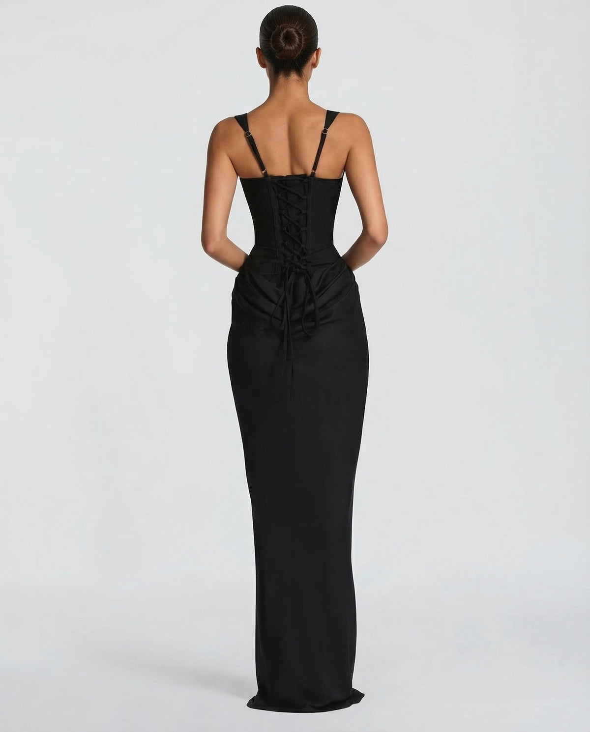 Isabella | Women's Square Neck Draped Waist Maxi Dress