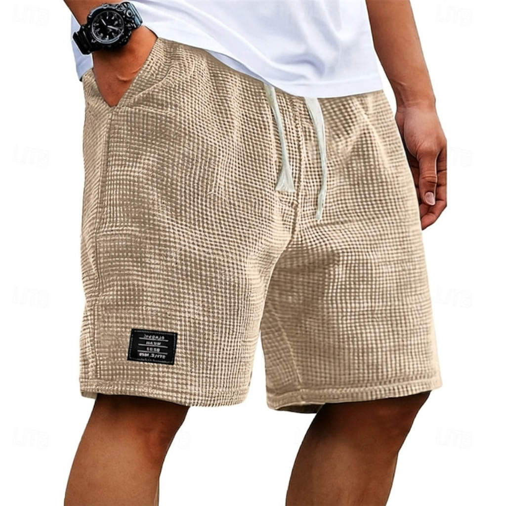 Alric | Men's Textured Casual Drawstring Shorts