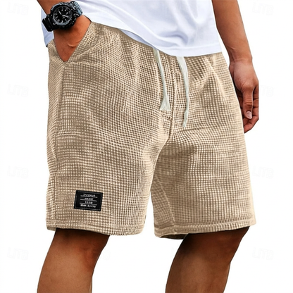 Alric | Men's Textured Casual Drawstring Shorts