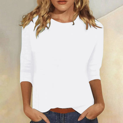 Eliana | Women's Crew Neck Three Quarter Sleeve Top