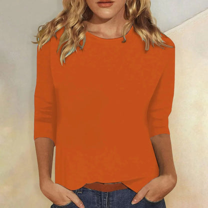 Eliana | Women's Crew Neck Three Quarter Sleeve Top