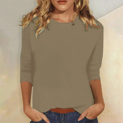 Eliana | Women's Crew Neck Three Quarter Sleeve Top