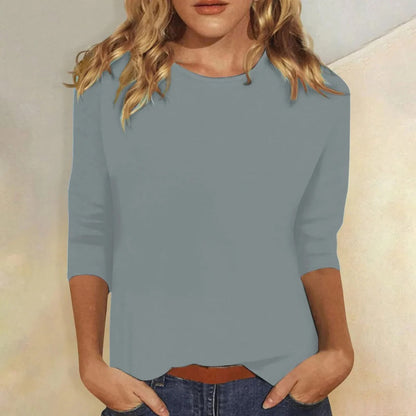 Eliana | Women's Crew Neck Three Quarter Sleeve Top