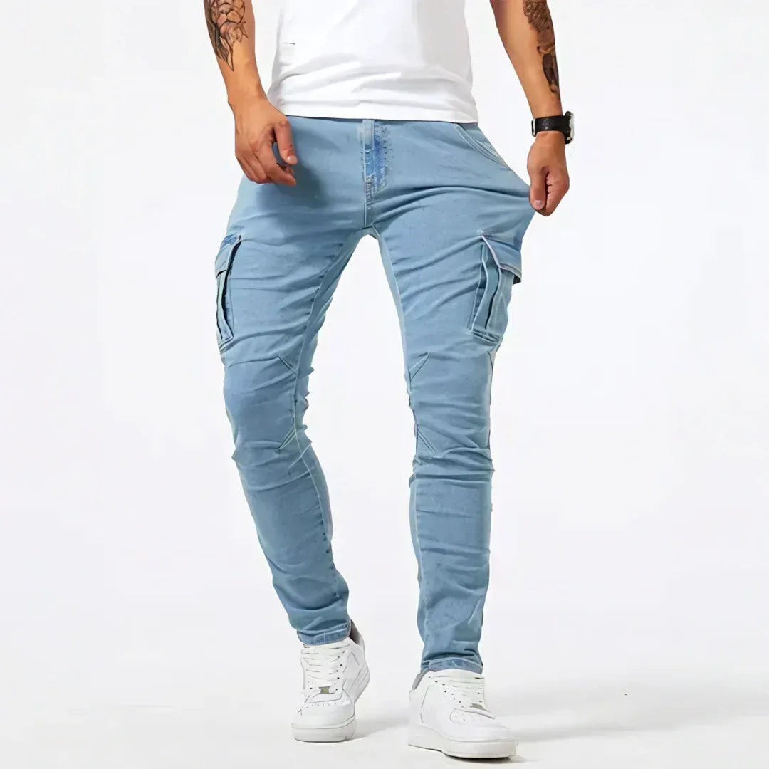 Classic cargo denim everyday jeans for men | Ferran