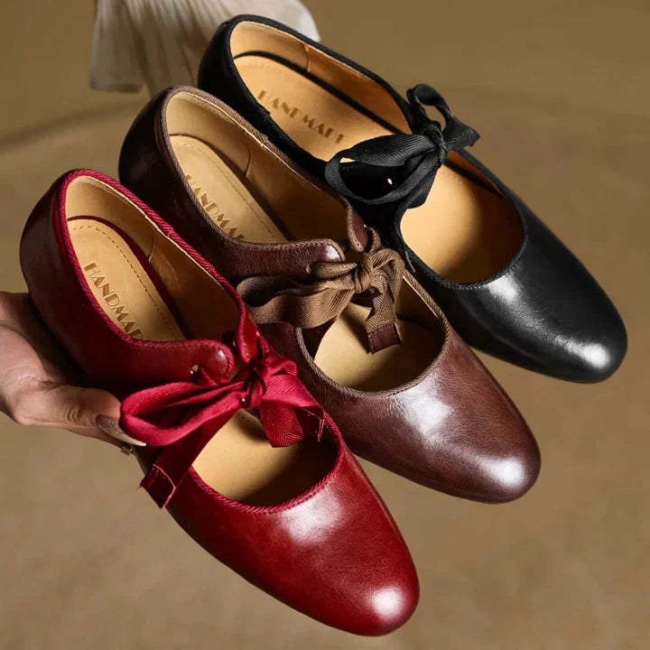 Chic lace-up ballet flats for women | Marvella