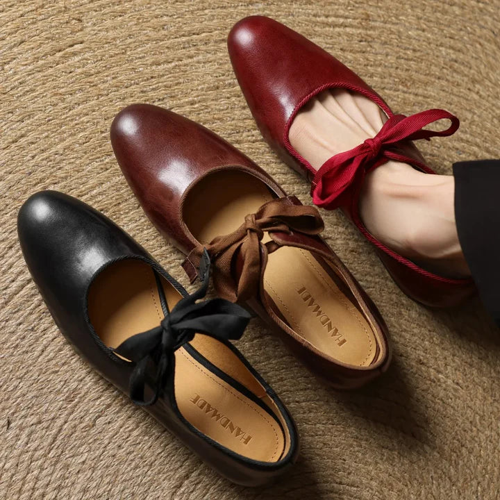 Chic lace-up ballet flats for women | Marvella