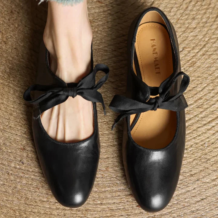 Chic lace-up ballet flats for women | Marvella