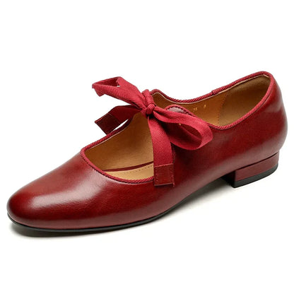 Chic lace-up ballet flats for women | Marvella