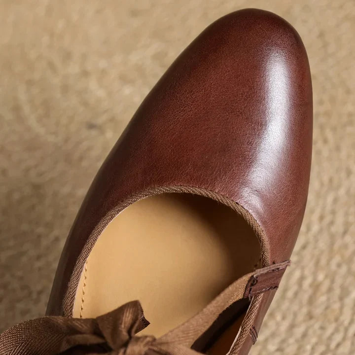 Chic lace-up ballet flats for women | Marvella