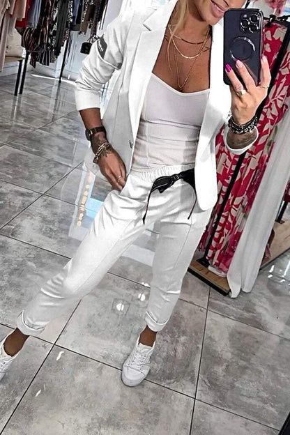 Chic Relaxed Two-Piece Set with Jacket and Pants | Fenna