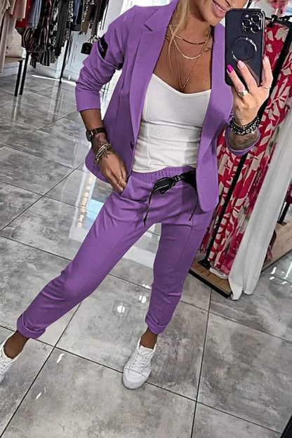 Chic Relaxed Two-Piece Set with Jacket and Pants | Fenna