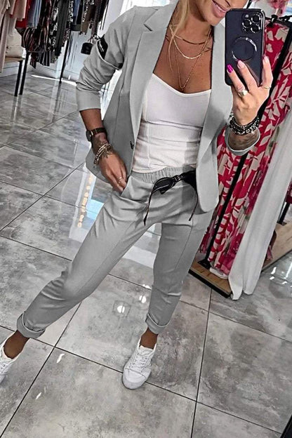 Chic Relaxed Two-Piece Set with Jacket and Pants | Fenna