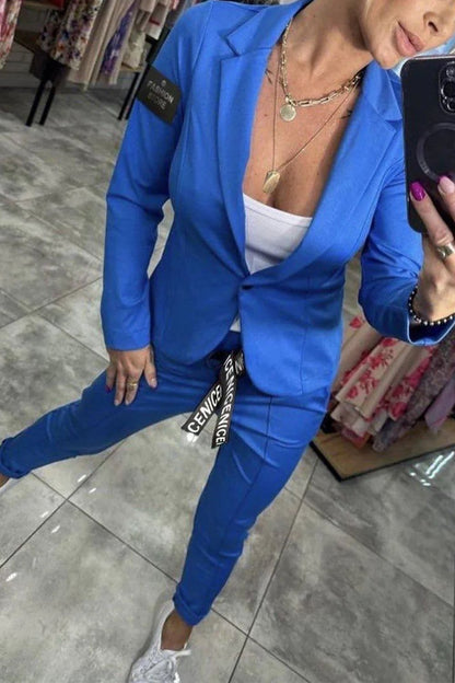 Chic Relaxed Two-Piece Set with Jacket and Pants | Fenna