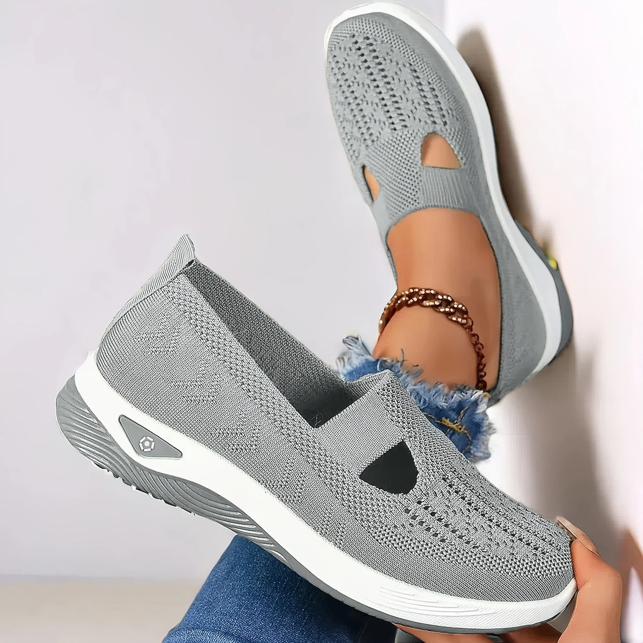 Supportive breathable slip-on walking shoes for women | Aria