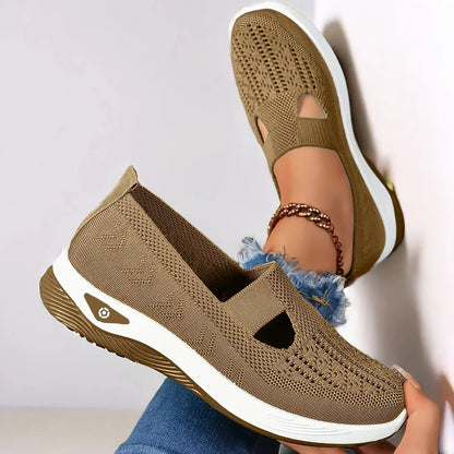 Supportive breathable slip-on walking shoes for women | Aria