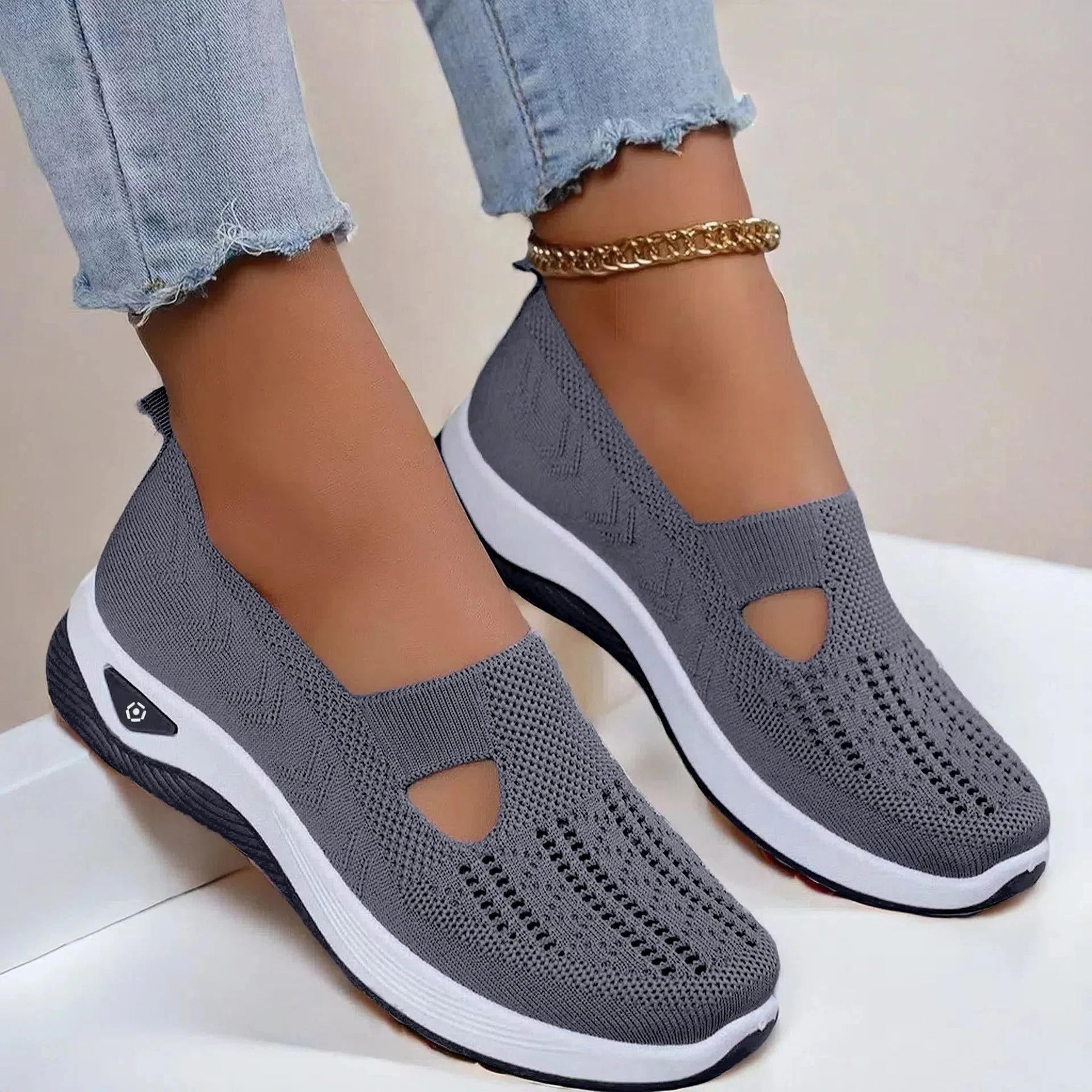 Supportive breathable slip-on walking shoes for women | Aria