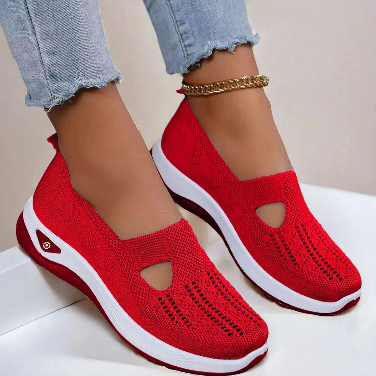 Supportive breathable slip-on walking shoes for women | Aria