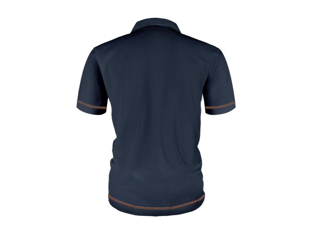 Patrick | Men's Textured Short Sleeve Polo Shirt with Classic Collar