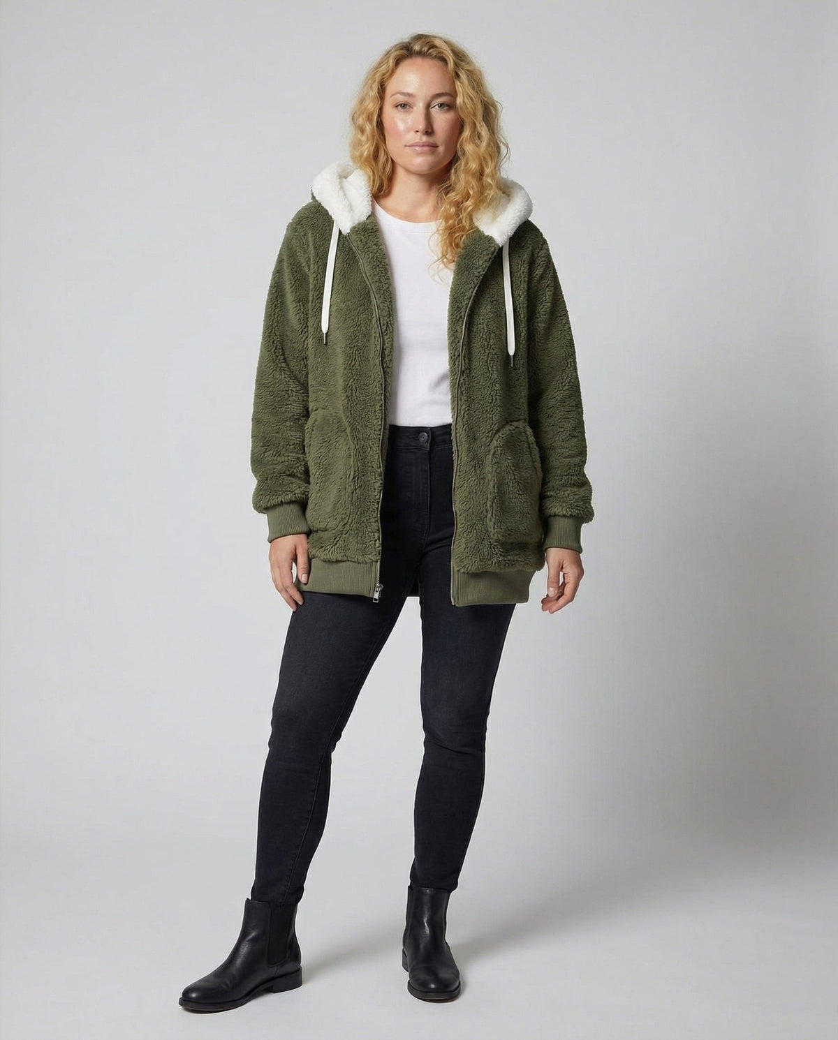 Moxie | Women's Oversized Hooded Fleece Zip Jacket