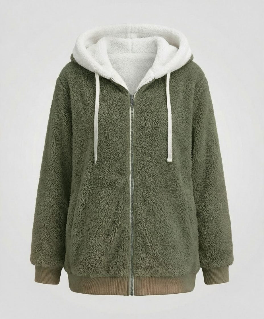 Moxie | Women's Oversized Hooded Fleece Zip Jacket