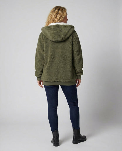 Moxie | Women's Oversized Hooded Fleece Zip Jacket