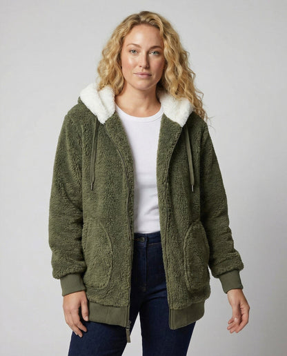 Moxie | Women's Oversized Hooded Fleece Zip Jacket
