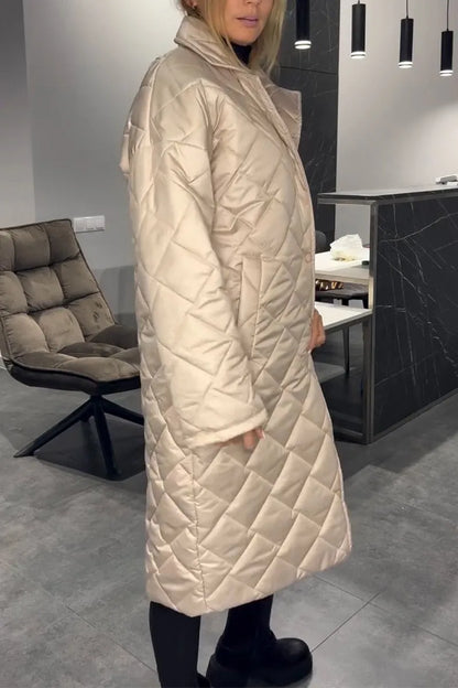 Elegant reversible quilted coat for women | Eliana