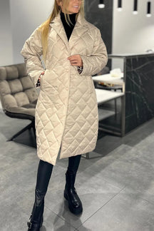Elegant reversible quilted coat for women | Eliana