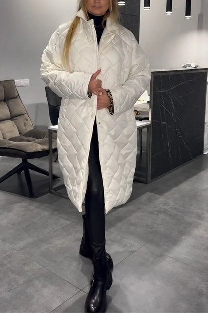 Elegant reversible quilted coat for women | Eliana