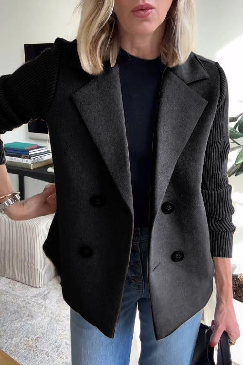 Elegant knit-sleeve everyday blazer for women | Sorelle