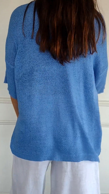 Casual V-neck relaxed everyday top for women | Lauren