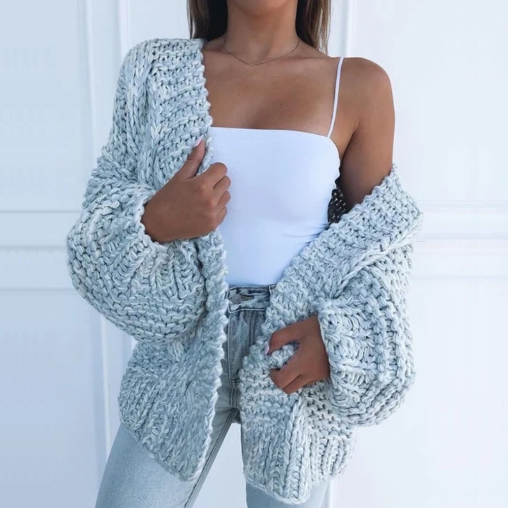 Virelia | Women's Cable Knit Open Front Cardigan