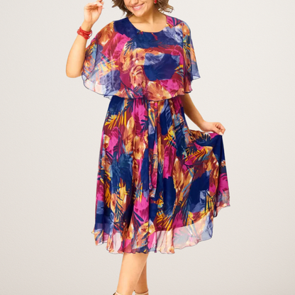 Comfortable plus-size chiffon everyday dress for women | Barbara