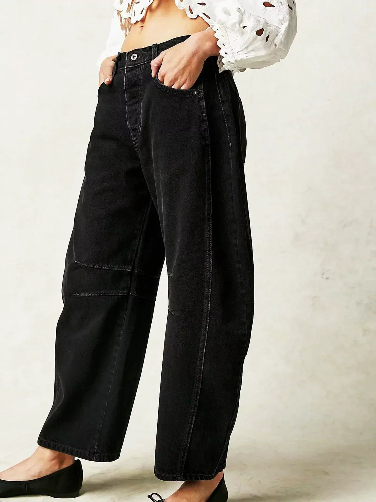 Josephine | Women's Curved Barrel Leg High Waisted Jean