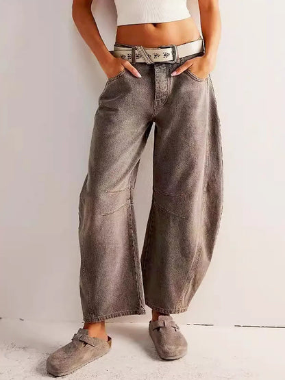 Josephine | Women's Curved Barrel Leg High Waisted Jean