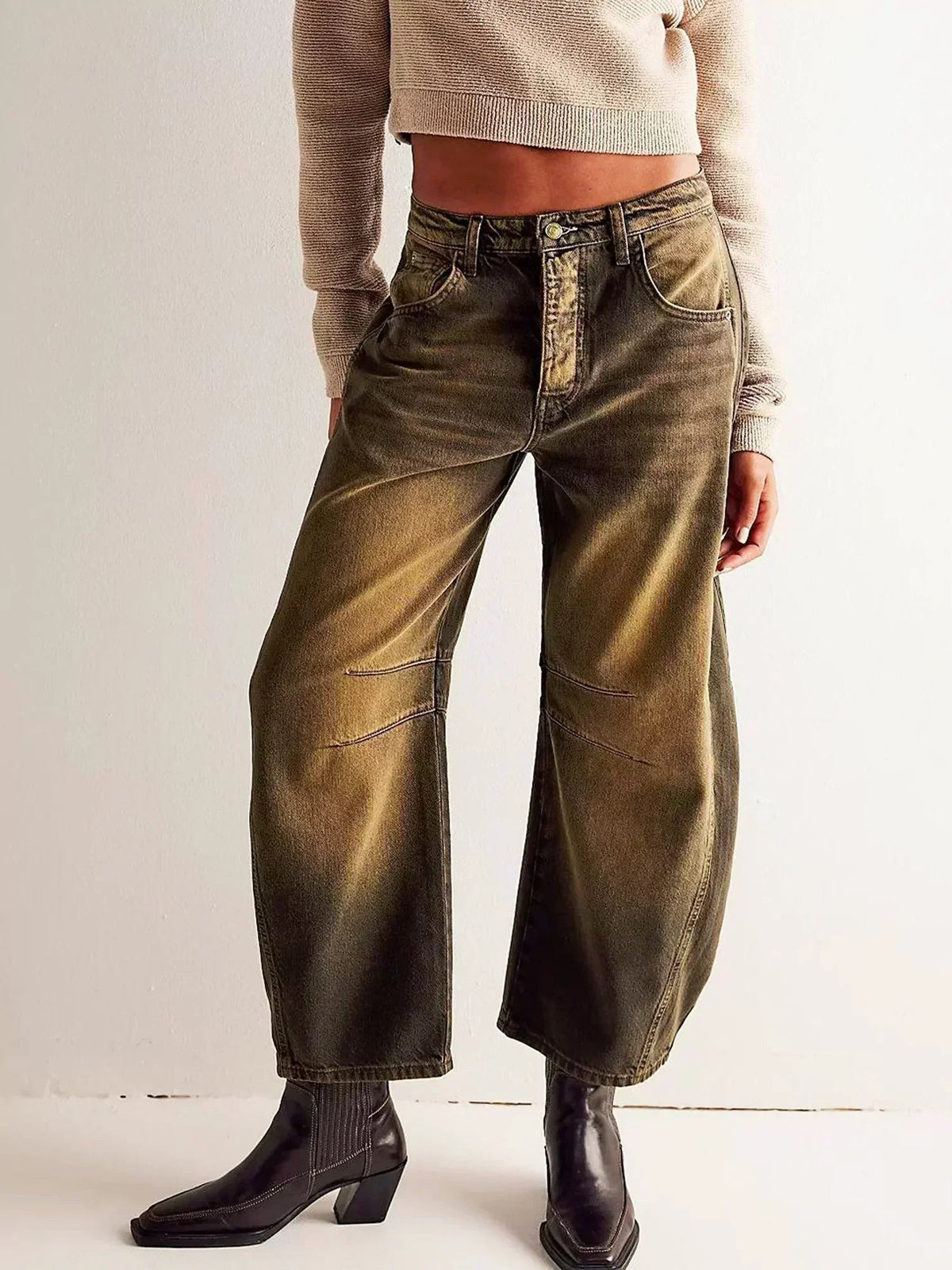Josephine | Women's Curved Barrel Leg High Waisted Jean