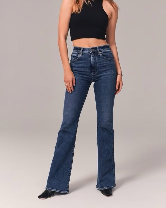 Nerelle | Women's High Waist Five Pocket Flare Jeans