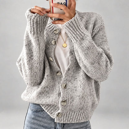 Sophie | Women's Speckled Knit Button Cardigan